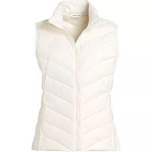 Lands' End Women's Cream Puffer Vest